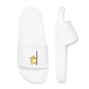 Happy Pole Dance Cat - Kids’ Pool Sliders - white - Front