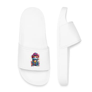 Crocodile cool - Claquettes enfant - blanc - Devant