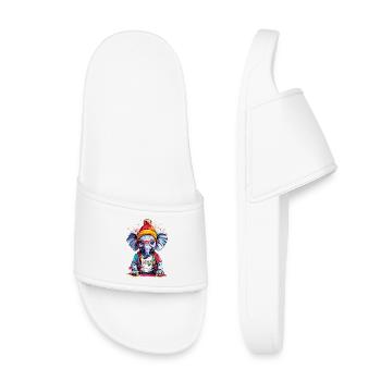 Éléphant cool - Claquettes enfant - blanc - Devant