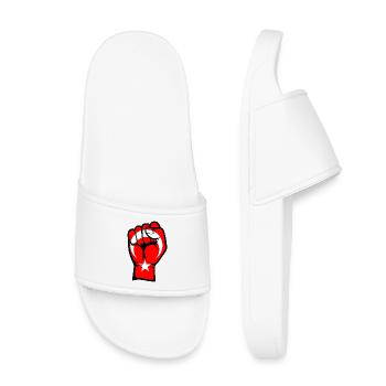 Drapeau de la Turquie Symbole de la main du poing - Claquettes enfant - blanc - Devant
