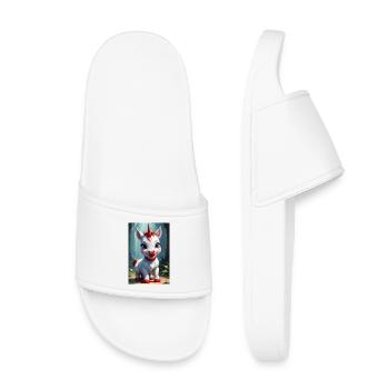 Licorne mignonne - Claquettes enfant - blanc - Devant