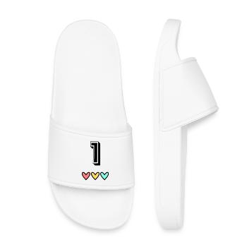 1. 1 year. 1st ANNIVERSARY. 1 YEAR ANNIVERSARY - Kids’ Pool Sliders - white - Front