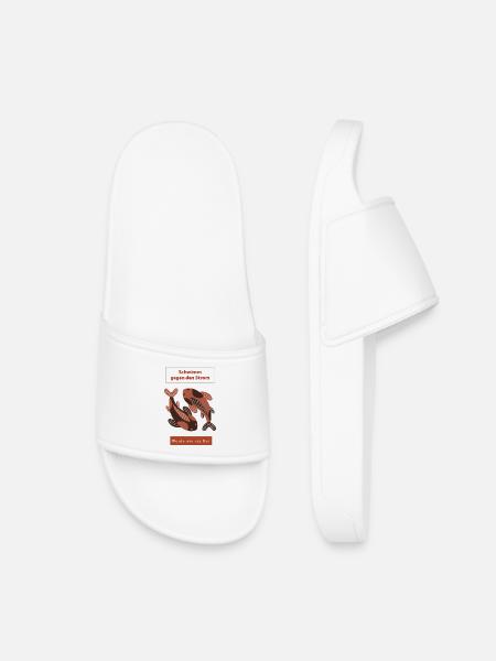 Swim against the current: Become like a koi - Kids’ Pool Sliders - white
