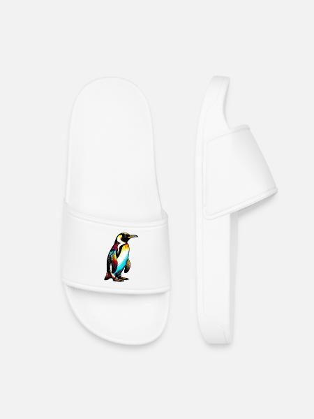 Pinguin - Kinder Badelatschen - Weiß
