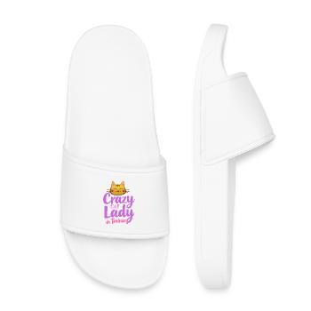 Dame folle des Chats - Crazy Cat Lady - Claquettes enfant - blanc - Devant