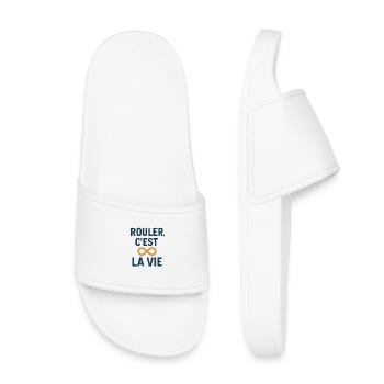 Rouler, C'est La Vie Infini - Claquettes enfant - blanc - Devant