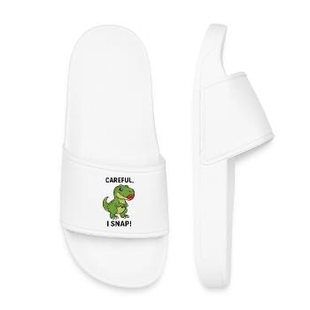 Dino T-Rex Caution I Snap Lipstick - Kids’ Pool Sliders - white - Front