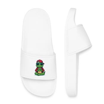 Heart Turtle - Kids’ Pool Sliders - white - Front