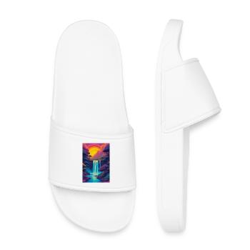 Paysage au coucher du soleil - Claquettes enfant - blanc - Devant