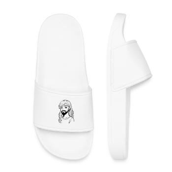 Illustratives Porträt von Frauenbarth - Kinder Badelatschen - Weiß - Vorne