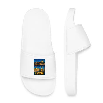 Lyon Vue Pittoresque Nocturne - Claquettes enfant - blanc - Devant