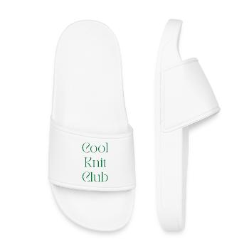Cool knit club. Cooler Strick Club. - Kinder Badelatschen - Weiß - Vorne