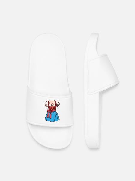 Dirndl Frauen - Kinder Badelatschen - Weiß