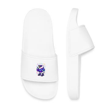 Roller Pinguin - Kinder Badelatschen - Weiß - Vorne