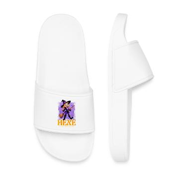 Sorcière en formation avec baguette magique - Claquettes enfant - blanc - Devant
