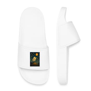 Ghost with jack-o'-lantern - Kids’ Pool Sliders - white - Front