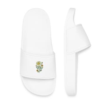 Bouquet de fleurs - Claquettes enfant - blanc - Devant