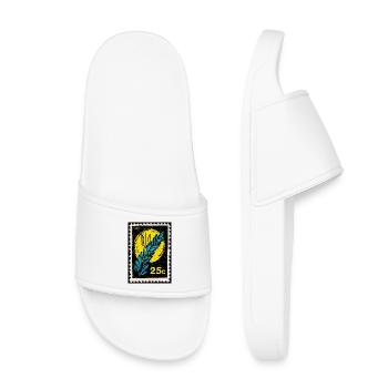 Stamp with wheat from Ukraine - Kids’ Pool Sliders - white - Front