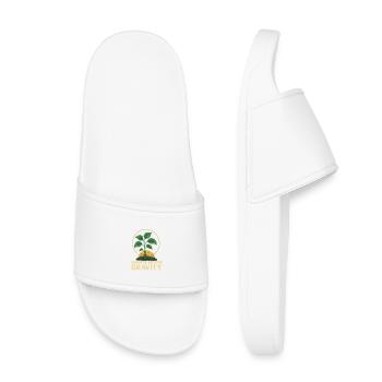 "Mystical Plant – Trendy Nature Art" - Kids’ Pool Sliders - white - Front