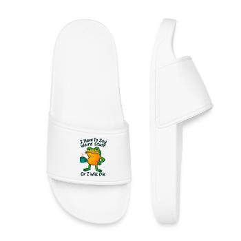 Je dois dire des choses bizarres ou je vais mourir - Claquettes enfant - blanc - Devant
