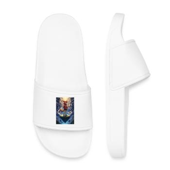 Fox in floating island crystal - Kids’ Pool Sliders - white - Front