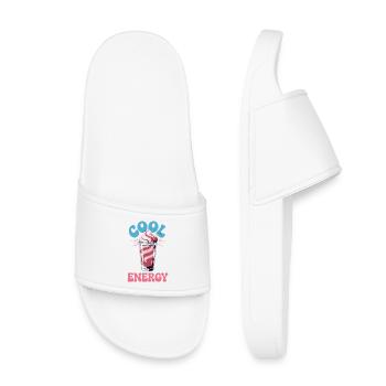  Cool Energy Milkshake Design Mit Kirsche Und - Kinder Badelatschen - Weiß - Vorne