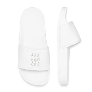 Motif de Noël Arbre de Noël Arbre de Noël - Claquettes enfant - blanc - Devant