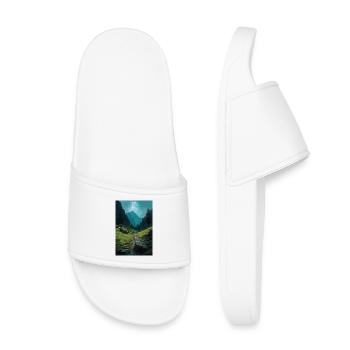 Illustration of a natural landscape - Claquettes enfant - blanc - Devant