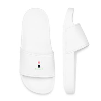AI Flower in Pot - Kids’ Pool Sliders - white - Front
