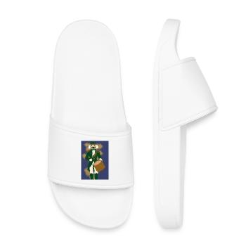 Tambour de parade vert ancien - Claquettes enfant - blanc - Devant
