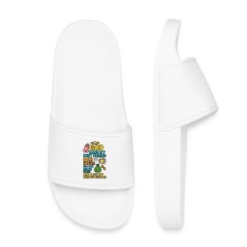 God Make My Best Friend Rich Enough, Christian  - Kids’ Pool Sliders - white - Front