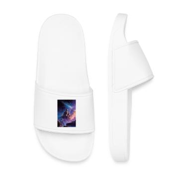Nebula Castle in Starry Realm - Kids’ Pool Sliders - white - Front