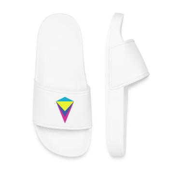 Multi-layered neon diamond - Kids’ Pool Sliders - white - Front