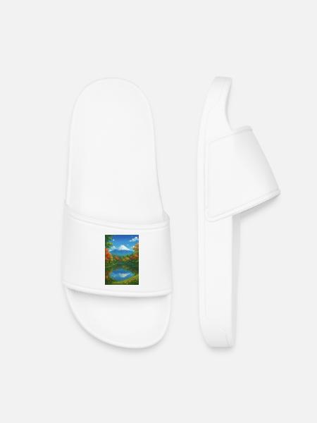 Mount Fuji near Autumn - Kids’ Pool Sliders - white