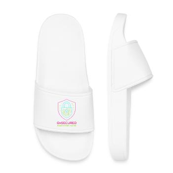 Bouclier 0xSécurisé testeur d'intrusion cyber - Claquettes enfant - blanc - Devant
