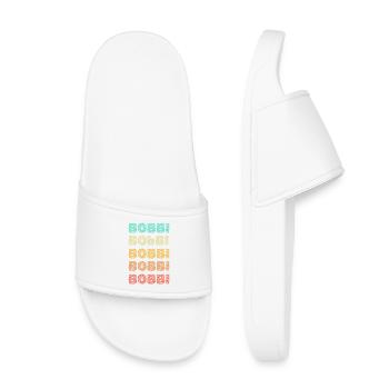 Nom Bobbi - Claquettes enfant - blanc - Devant