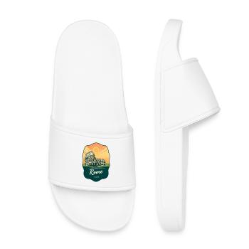 Badge de voyage rétro Sunset du Colisée de Rome - Claquettes enfant - blanc - Devant