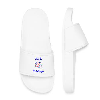 SPRING. CHERRY. GARDEN. NATURE. FLOWER. FLOWER. - Kids’ Pool Sliders - white - Front