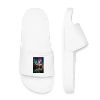 Aurora Peaks Reflections - Kids’ Pool Sliders - white - Front