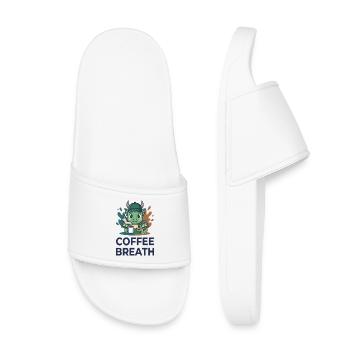 Art de tasse de café Breath Dog Dragon Cute Barista - Claquettes enfant - blanc - Devant