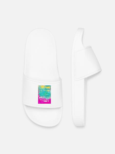 Artsy Vibes Only - Kids’ Pool Sliders - white