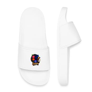 Wilderness Embrace with Flowers - Kids’ Pool Sliders - white - Front