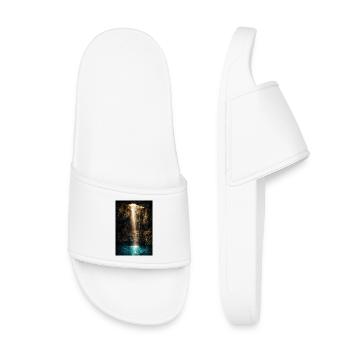 Cave Beams and Azure Pool - Kids’ Pool Sliders - white - Front