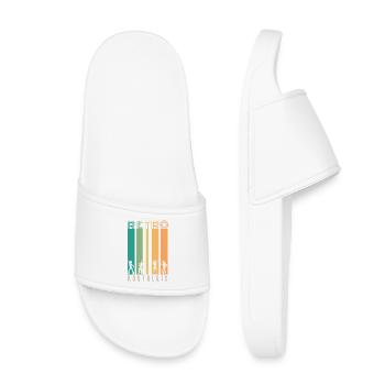 Retro Barres et Silhouettes Nostalgie - Claquettes enfant - blanc - Devant
