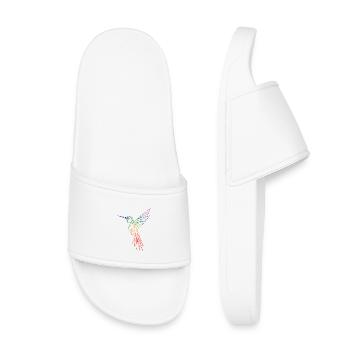 Colibri origami arc-en-ciel - Claquettes enfant - blanc - Devant