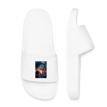 Stormlit Chess Fortress - Kids’ Pool Sliders - white - Front