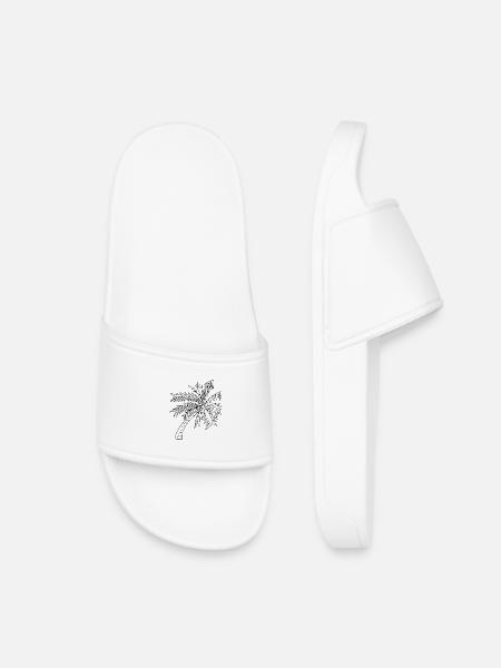 Coconut Palm - Kids’ Pool Sliders - white
