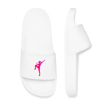 Cardio-Workout Geschenk für eine Fitnesssportlerin - Kinder Badelatschen - Weiß - Vorne