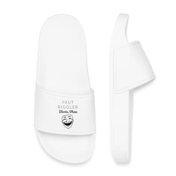 Faut Rigoler Boris Vian - Claquettes enfant - blanc - Devant