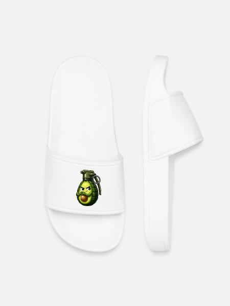 Avocado Granate Aggro - Kinder Badelatschen - Weiß